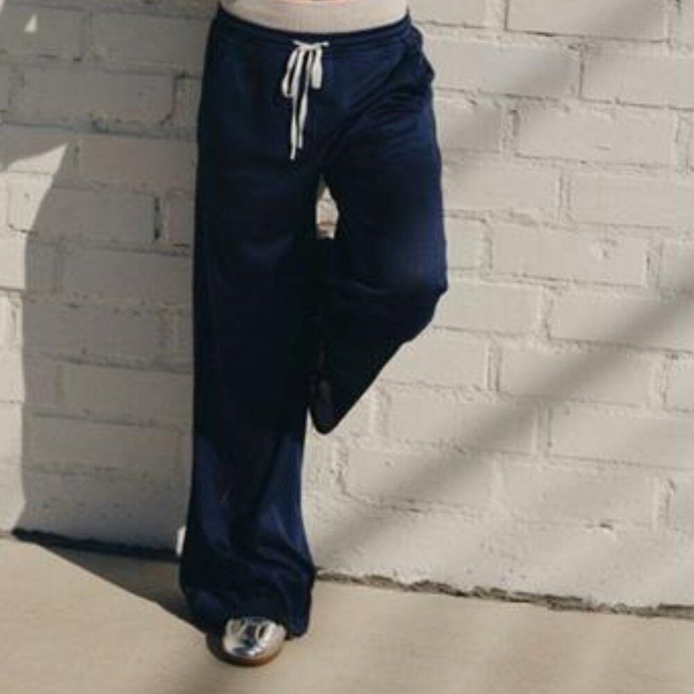 FP MOVEMEMENT by FREE PEOPLE OVERTIME MESH PANTS/TRACK PANTS MIDNIGHT NAVY SMALL